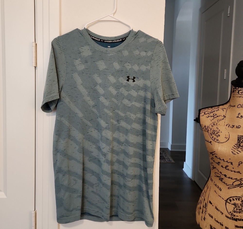 Under Armour Men's Blue Patterned Short Sleeve Tee